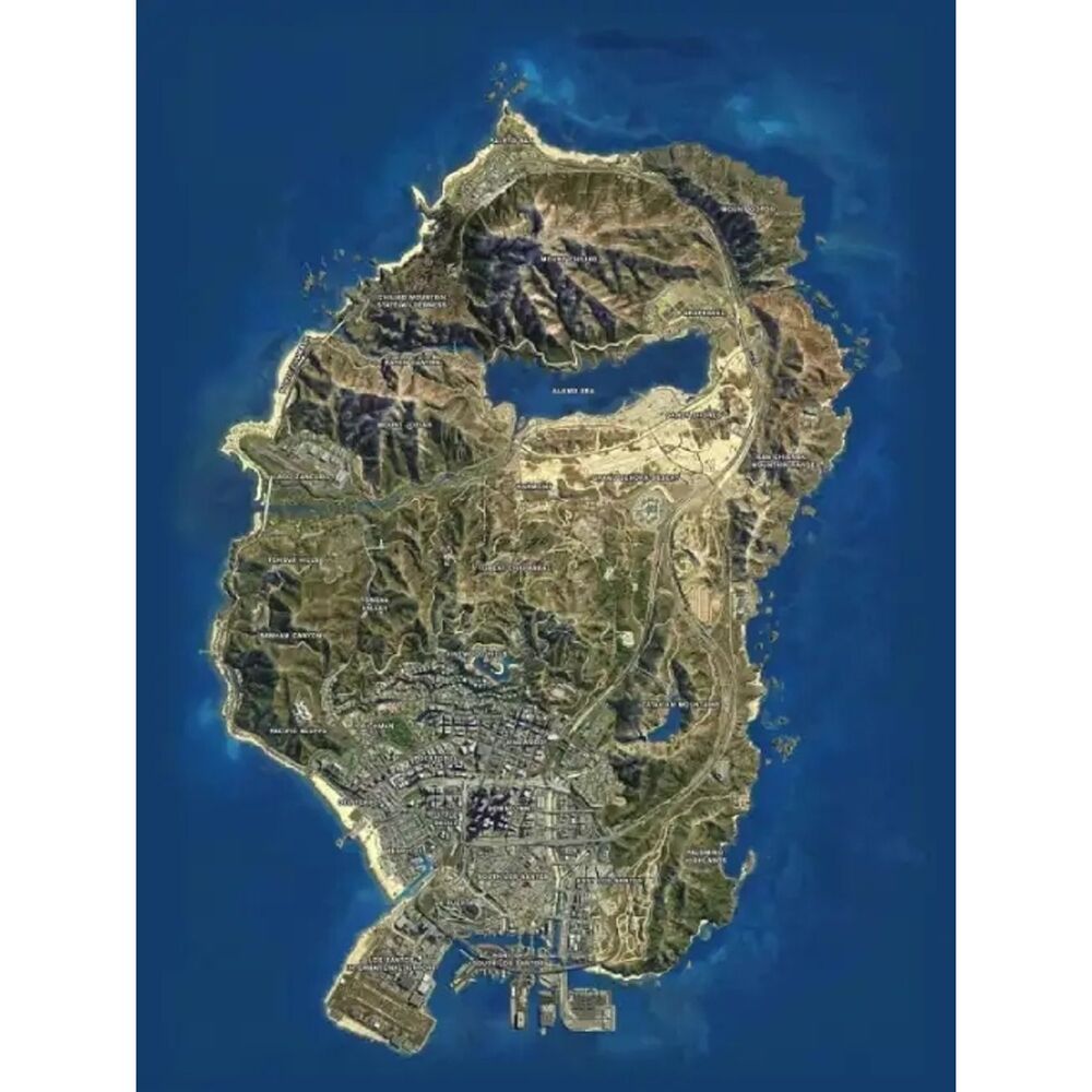 Custom Fridge Magnet Satellite Map GTA 5